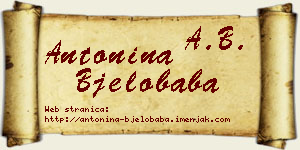 Antonina Bjelobaba vizit kartica